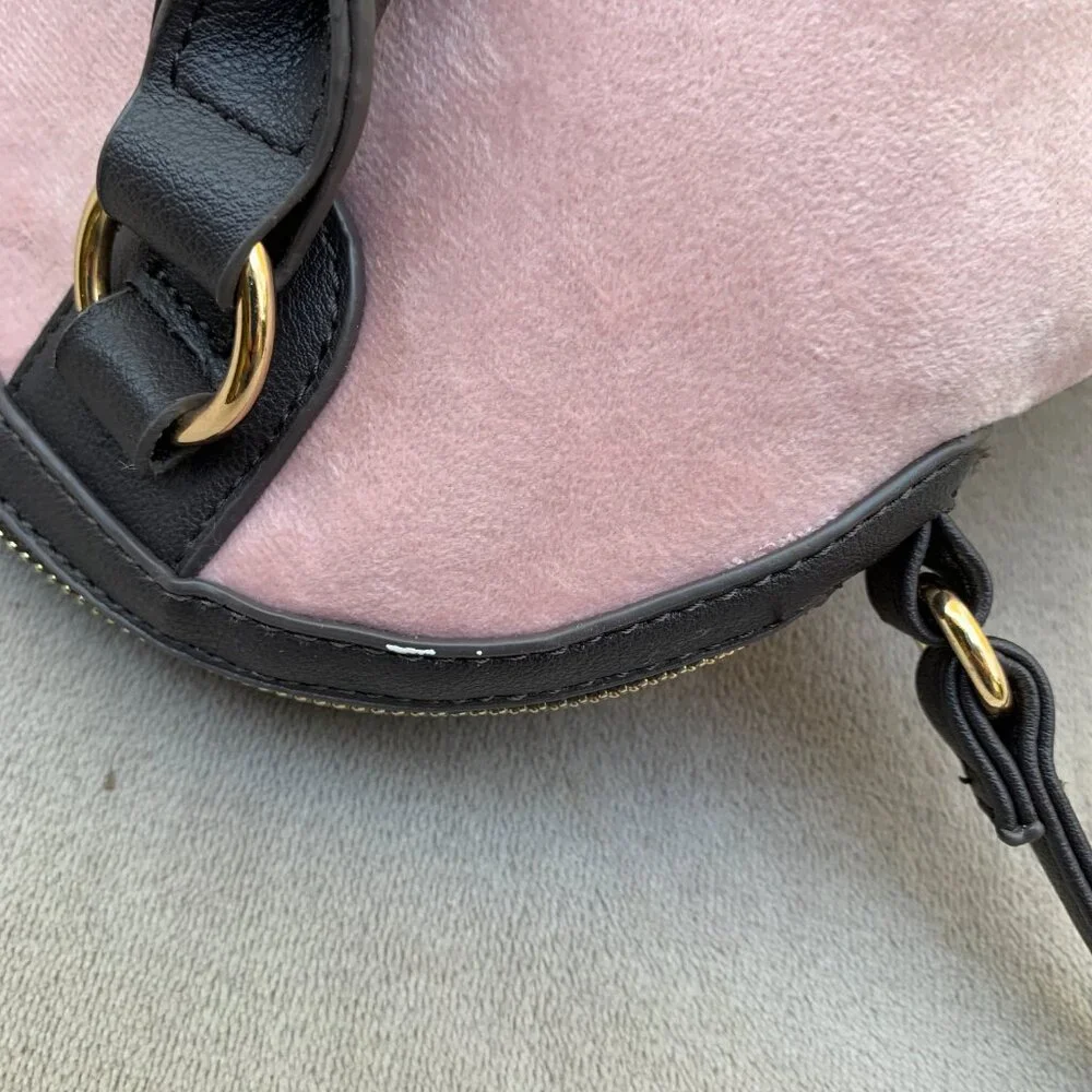 Juicy Couture Brushed Velvet and Faux Leather Handbag with Shoulder Strap - Picture 14 of 14